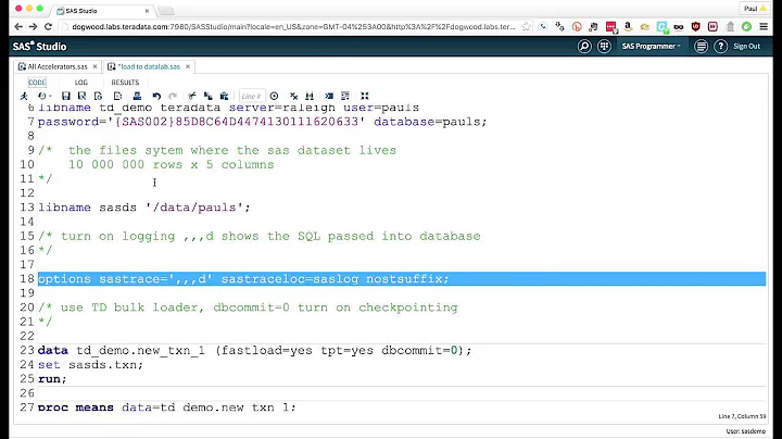 Enabling in-database processing with SAS/ACCESS to Teradata