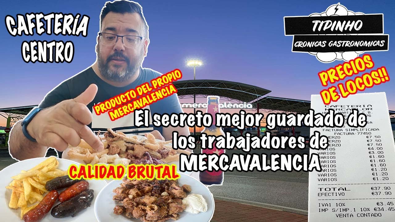 Almorzamos en la Cafetería Centro, dentro de MERCAVALENCIA, el mejor producto a un precio de risa.