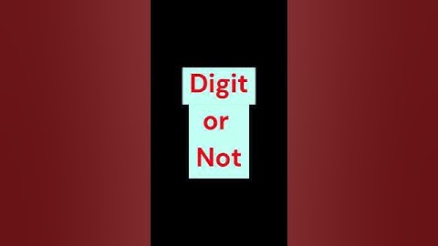 Finding Digit or Not using python
