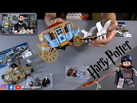 YouTube thumbnail: Lego Harry Potter "Carrozza di Beauxbatons" - set 75958 Review [AleLEgGOdt]