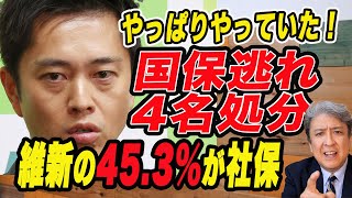 【維新崩壊】国保逃れ、やっぱりやっていた!維新地方議員4名処分決定：東京維新のLINEグループで展開“営業活動”の実態国民に対する裏切り行為だ!：モラルの欠如だ!さらなる実態調査望む!