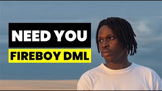 Video thumbnail of "Fireboy DML - Need You (Lyrics)"