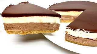 Quick and tasty chocolate dessert! No oven! No gelatin!