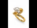 Anillo de Oro 18K Rosado con Perla de Cultivo y Cubics | Joyería en Rosario