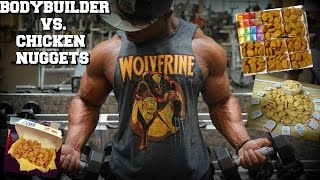 BODYBUILDER VS. 100 CHICKEN NUGGETS | HULK SMASH!
