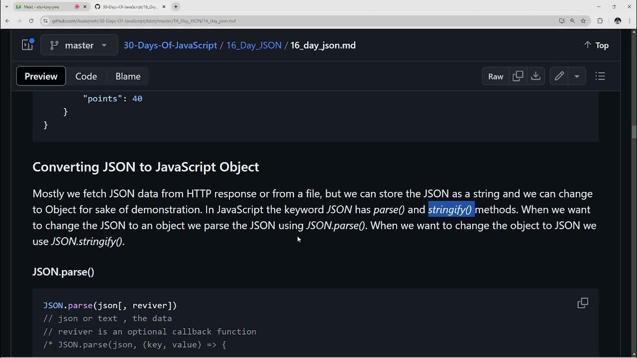 Coder's Den Intermediate JS - Day 16 - JSON - YouTube