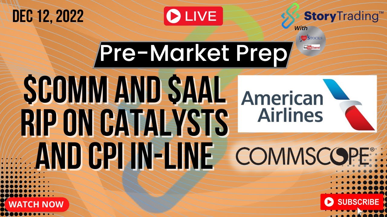 1/12/23 PreMarket Prep COMM and AAL Rip on Catalysts and CPI in