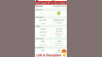 Tecno Spark 8C Vs Tecno Spark 8 | Price | Specification | Comparison#shorts