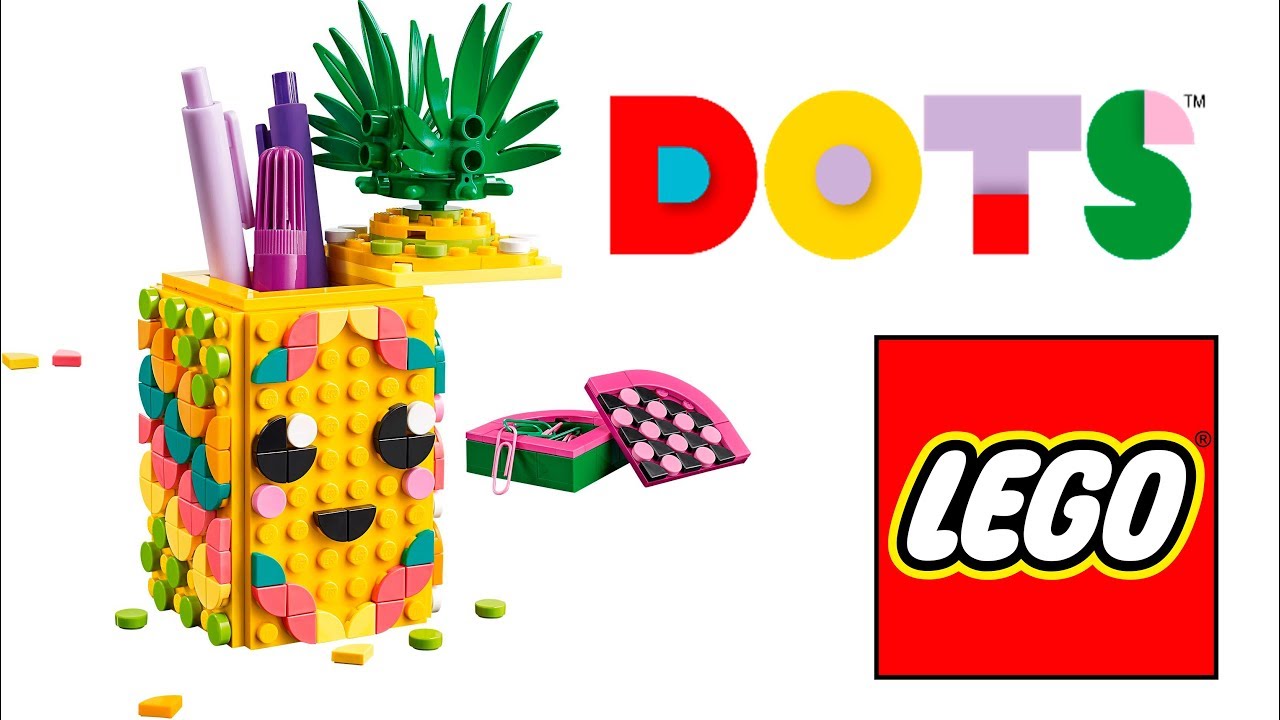 LEGO DOTS 41906 Pineapple Pencil Holder UNBOXING - YouTube