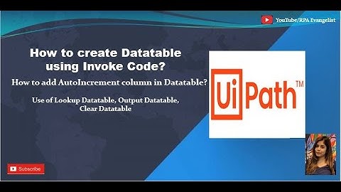 How to create DataTable using Invoke Code? How to add AutoIncrement column in DataTable?