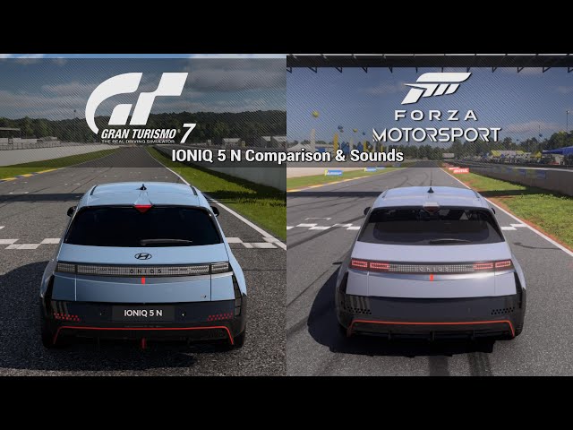 Gran Turismo 7 Vs Forza Motorsport Comparison & Sounds - Hyundai