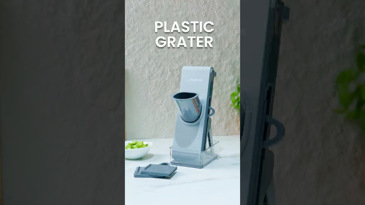 Arshia GR360-3615, Plastic Grater with Interchangeable Blades