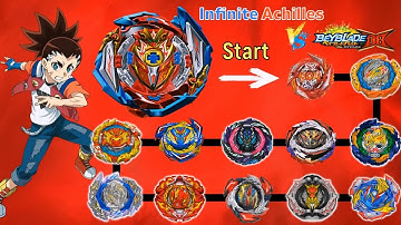 【Infinite Achilles VS ALL Beyblade Burst DB Marathon Battle】 ベイブレードバーストDB 베이블레이드 버스트 DB