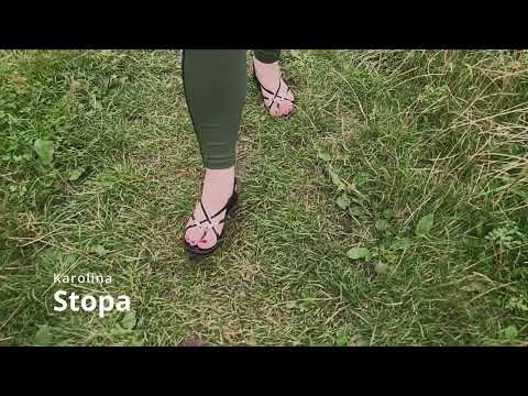 Bare feet and sandals - slow motion 2