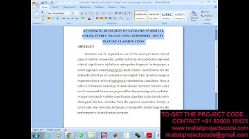 Automatic Detection of Exudates in Digital Color Fundus Images