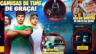 CORRE!! CAMISAS DE TIME E TENGEN UZUI DE GRAÇA, ATUALIZAÇÃO OB46, EVENTOS CONFIRMADOS, NOVIDADES FF