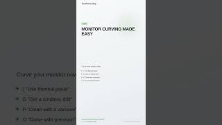 MONITOR CURVING MADE EASY #Shorts