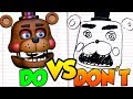 DOs & DON'Ts - Drawing Five Nights At Freddy's 6 FFPS In 1 Minute CHALLENGE!