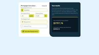 Mortgage repayment calculator (Part 3) real time