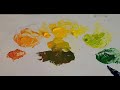 Mixing primary color from secondary colors with oil