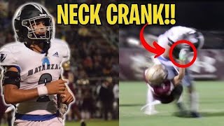 Get OFF his NECK! Football INJURY After INTERCEPTION!