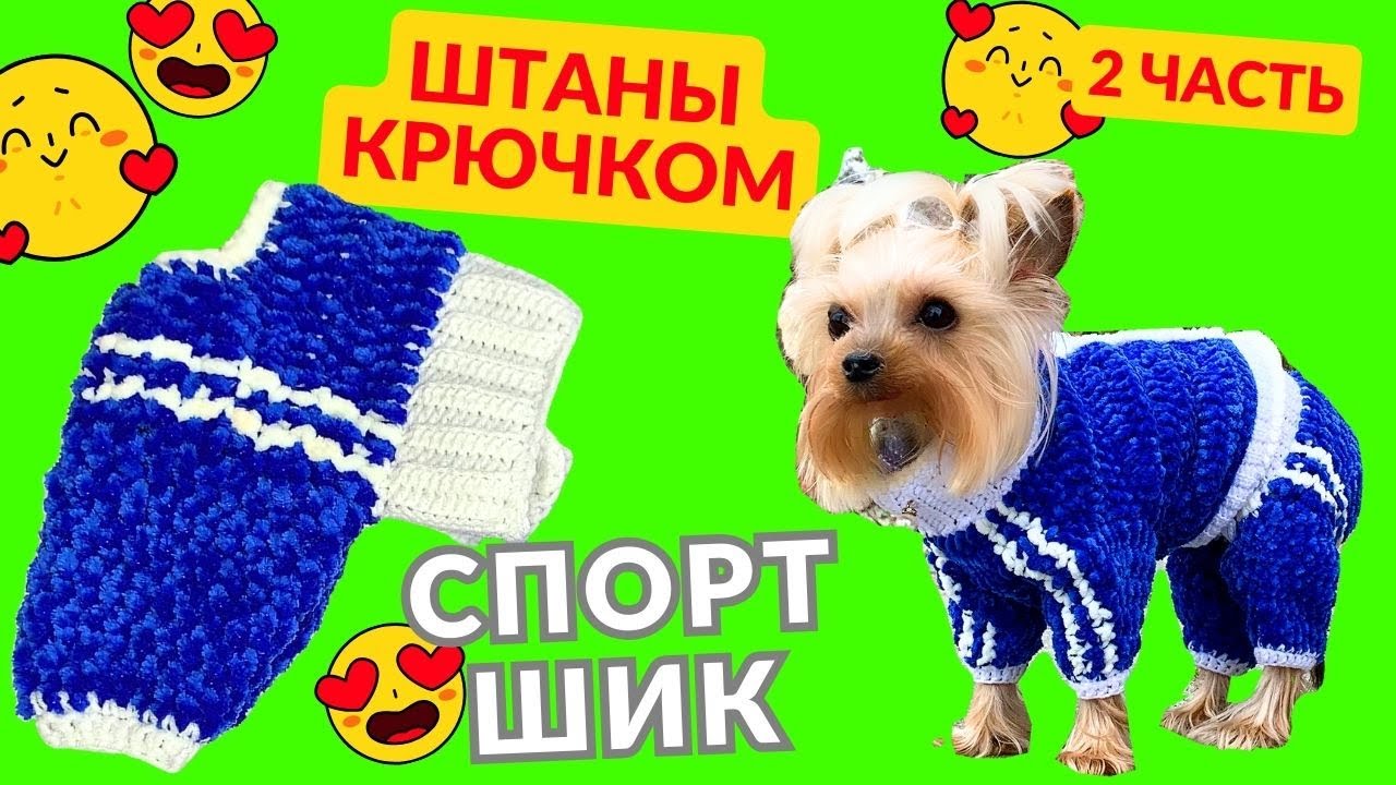 Вязание крючком штанов для собак 