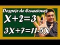 Como Despejar Fácilmente Ecuaciones Lineales - Ejemplos - Ejercicios