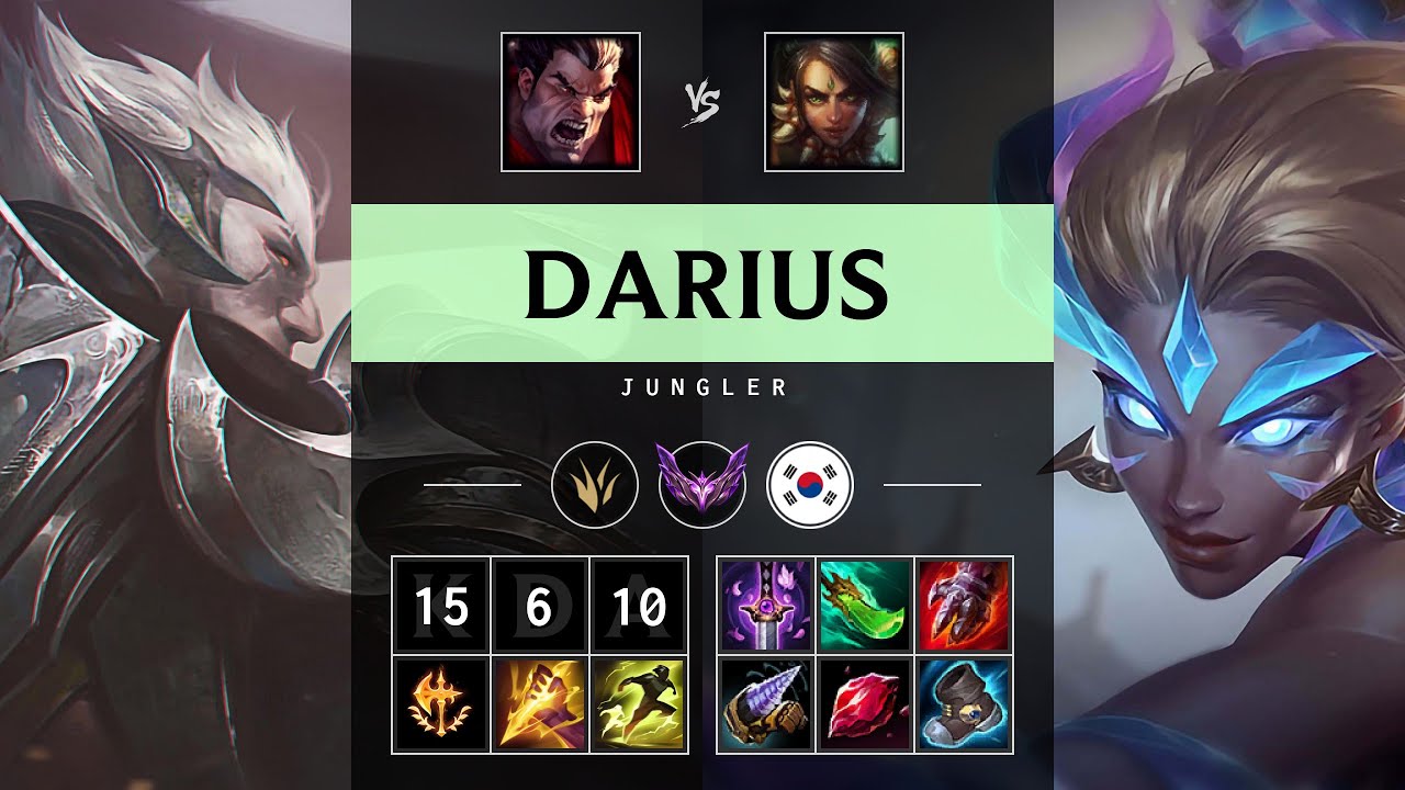 Darius Jungle vs Nidalee - KR Master Patch 25.19