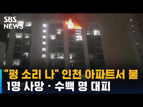 &amp;quot;&amp;#39;펑&amp;#39; 소리 나&amp;quot; <strong>인천</strong> 아파트서 불…1명 사망·수백 명 대피 / <strong>SBS</strong>