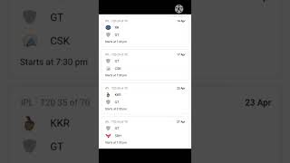 IPL 2022 Gujarat Titans Schedule