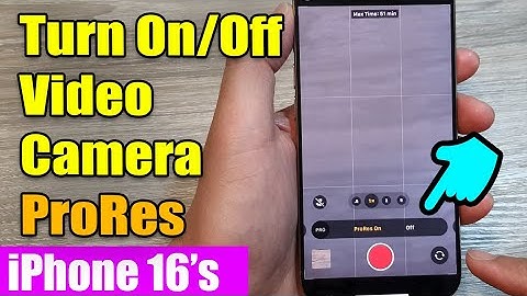 iPhone 16/16 Pro Max: How to Turn On/Off Video Camera ProRes