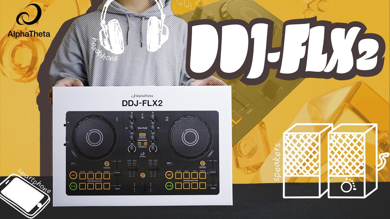 DDJ-FLX2とPCスピーカーセット 全部入り高品質木材MDFスピーカーセット】アルファシータ / DDJ-FLX2