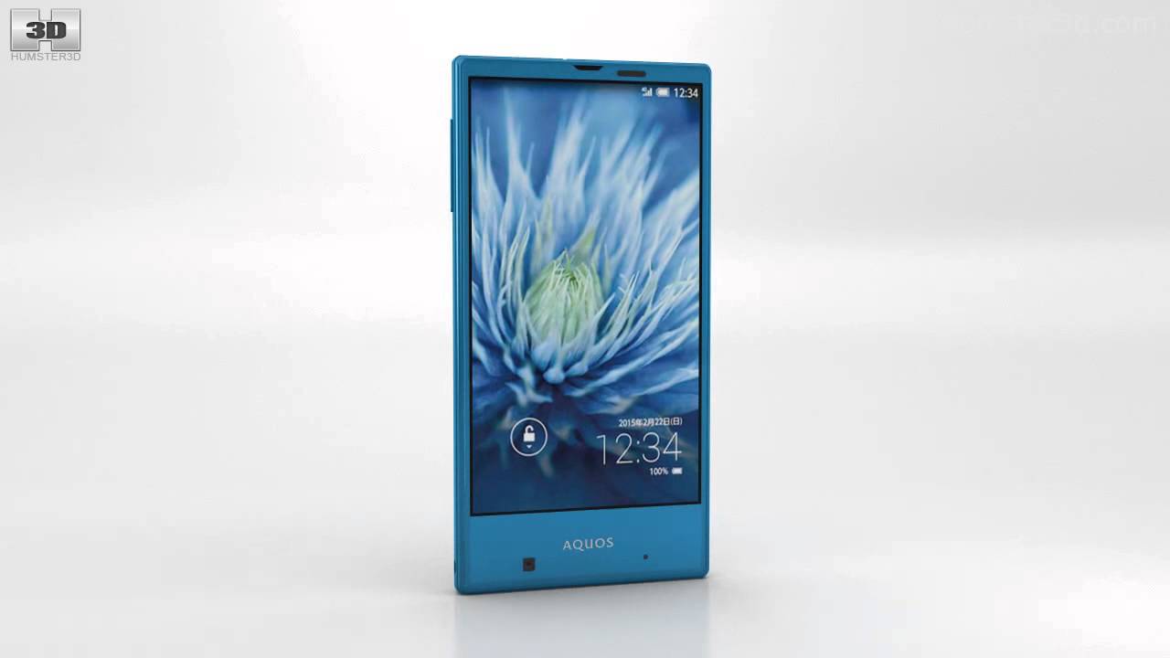 Sharp Aquos Serie mini SHV31 Blue 3D model by 3DModels.org