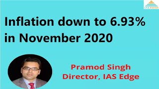 Inflation Down To 6.93% In November 2020 Faculty Pramod Singh