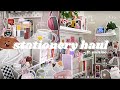 stationery haul ft. miniso 🌷 | chill aesthetic unboxing + desk organization, asmr & lofi