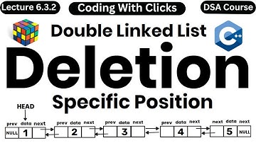 Deletion at Specific Position in Doubly Linked List | DSA Complete Playlist in C++