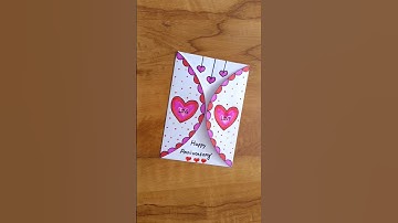 Happy anniversary card #diy #anniversarycard #greetingcard #greetings #satisfying #shorts #cards
