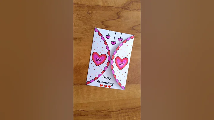 Happy anniversary card #diy #anniversarycard #greetingcard #greetings #satisfying #shorts #cards