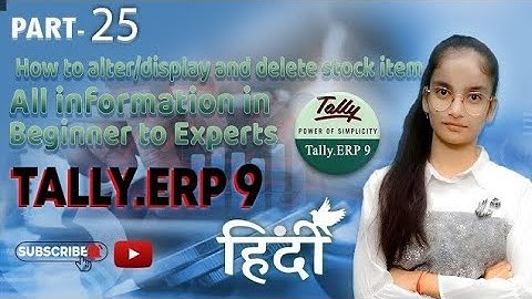 #25Tally ERP9 | alter/display and delete stock item in Tally ERP9 in Hindi | @upgradelearningskills