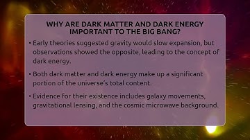 Why Are Dark Matter And Dark Energy Important To The Big Bang? - Astronomy Made Simple