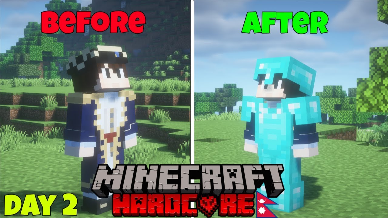 I Made Diamond Armor In Minecraft Hardcore | Minecraft Nepal - YouTube