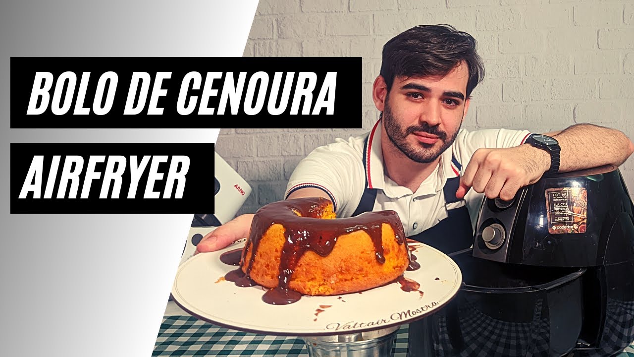 BOLO DE CENOURA com Cobertura de Chocolate - Fácil e Fofinho