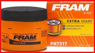 Fram PH7317 Extra Guard 10K Mile Change Interval Spin-On Oil Filter, black