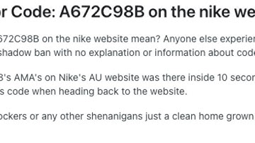 How To Resolve Nike Error Code A672C98B?