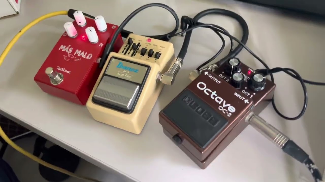 Boss OC-2(Japan), Ibanez AF9, Fulltone Más Malo try-out…