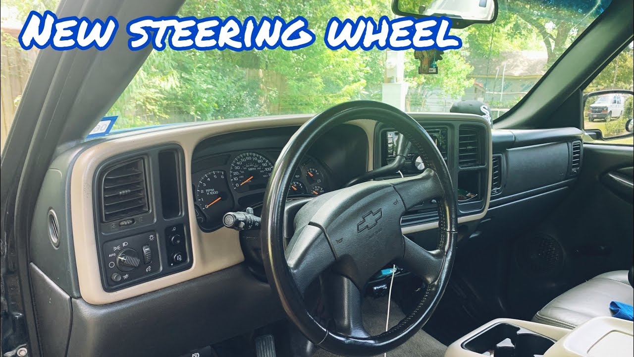 INSTALLING NEW STEERING WHEEL IN THE SILVERADO!! - YouTube