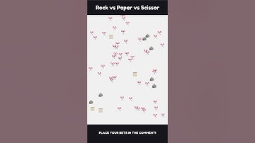 Rock Paper Scissor Round 9 #asmr #animated #animation #speed #rockpaperscissors #simulation #adhd