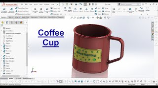 Coffee Cup Tutorial in Solidworks  || Solidworks Tutorial || Solidworks Surface Tutorial