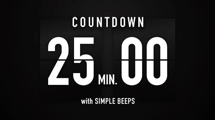 25 Minute Countdown Timer 🕙 Flip Clock with Simple Beeps 🔊🖤