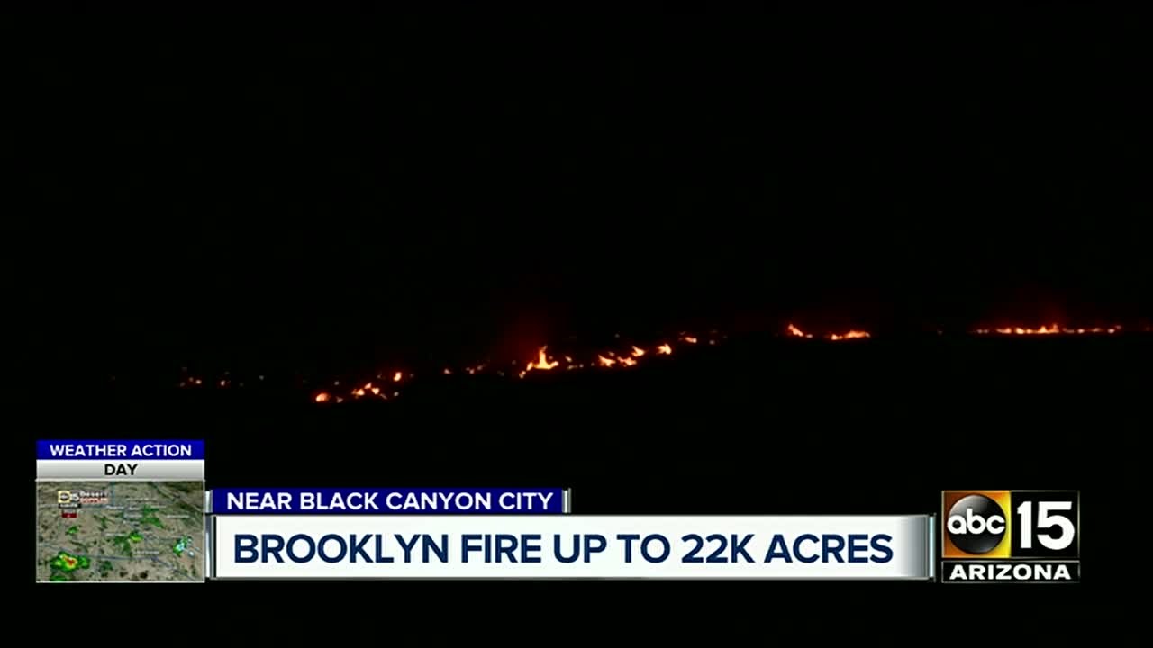 Brooklyn Fire burns 22,000 acres northeast of Black Canyon City YouTube